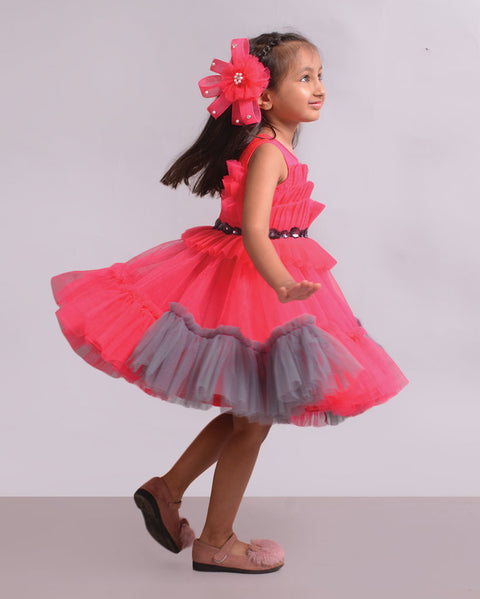 Pre-Order: Pink Grey Frock