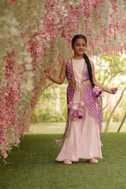 Pre Order: Pink Kurti Jacket and Sharara