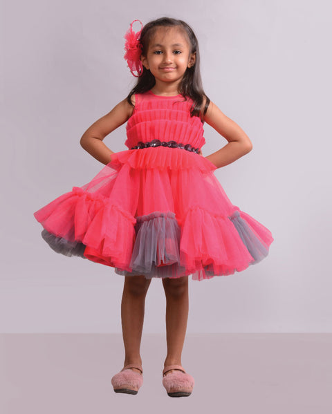 Pre-Order: Pink Grey Frock