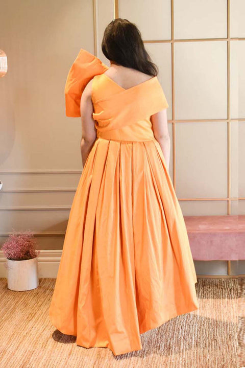 Pre-Order: Orange High Low Gown