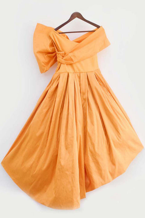 Pre-Order: Orange High Low Gown