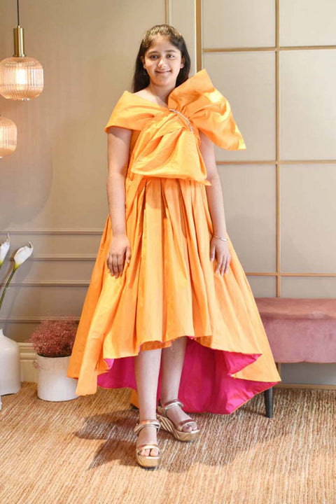 Pre-Order: Orange High Low Gown