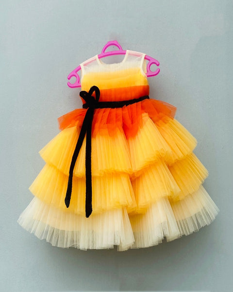 Pre-Order: Yellow/Orange Layered Dress