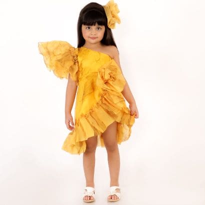 Pre-Order: Yellow Marble Dress