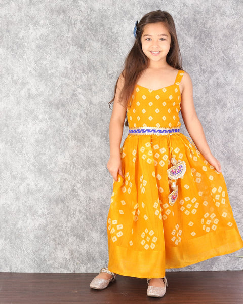 Bandhani print Floor Length Dress