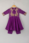Pre-Order: Purple Embroidered Anarkali