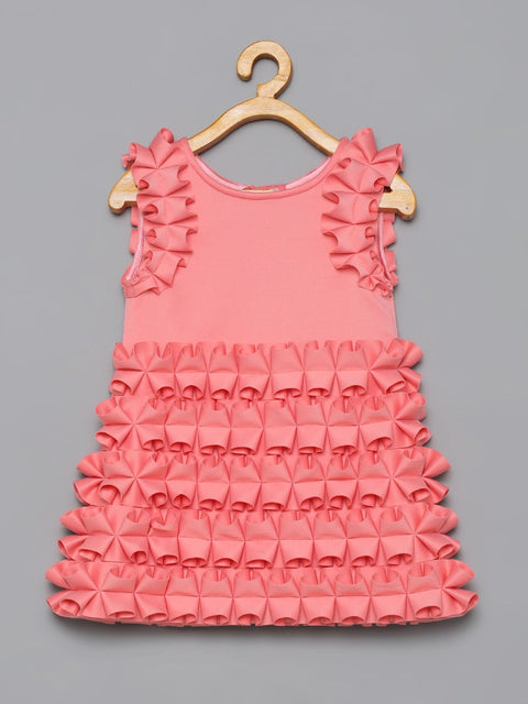 Pre-Order: Blush Pink 3D Ruffle Dress