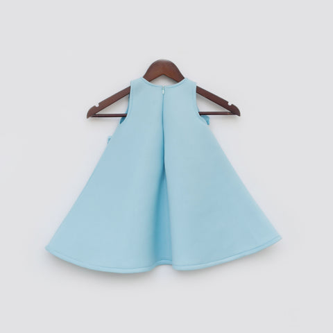 Pre Order: Blue A Line Lycra Dress