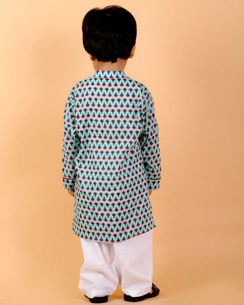 Pre-Order: Cotton Block print Kurta Set
