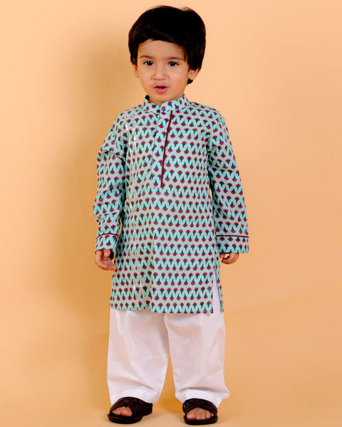 Pre-Order: Cotton Block print Kurta Set