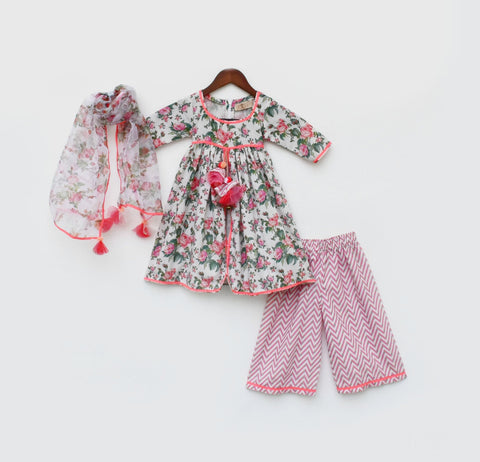 Pre Order: Rise Print Kurti and Plazo Pant