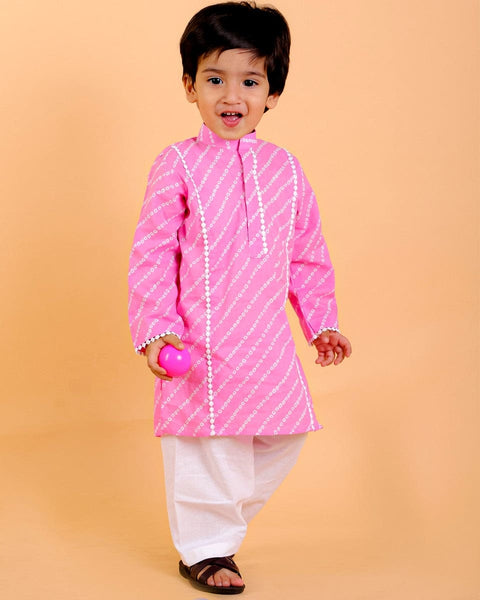 Pre-Order: Cotton Bandhani print Kurta Set