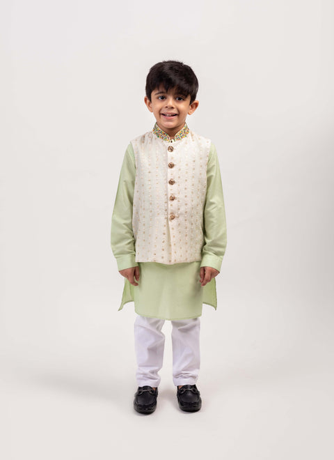 Pre-Order: Embellished Pista Green Bandhala set