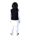 Pre-Order: Black Waistcoat with Ethnic Chest Motif