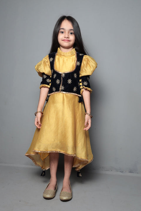 Pre-Order: Asymmetric Dress With Velvet Sequin Jacket