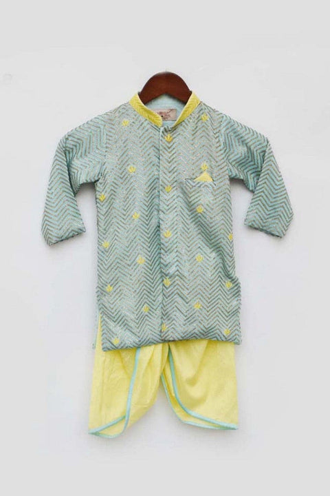 Pre-Order: Aqua Blue Kurta with Dhoti