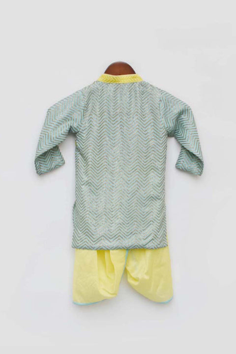 Pre-Order: Aqua Blue Kurta with Dhoti