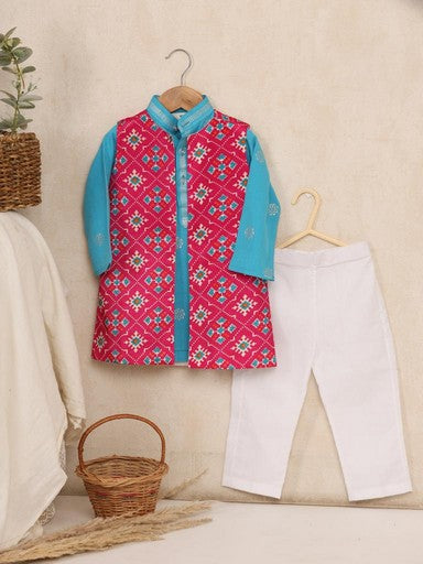 Pre-Order: Jacket Kurta and Churidar Set Perfect for all Festives