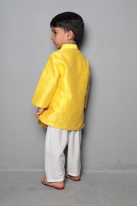 Pre-Order: Elephant Motif Asymmetric Sherwani And Churidar