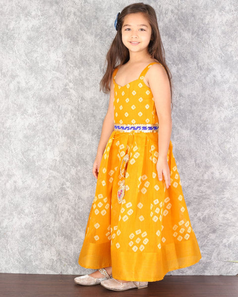 Bandhani print Floor Length Dress