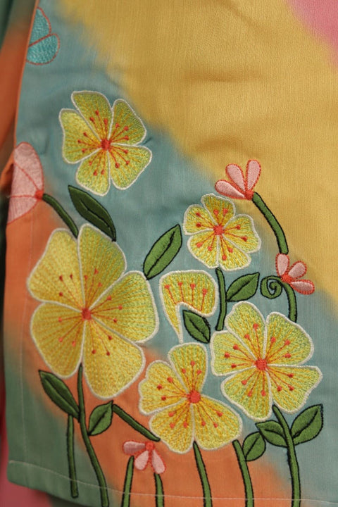 Pre-Order: Lehariya Sharara Set with embroidery and Gota Patti on the sharara