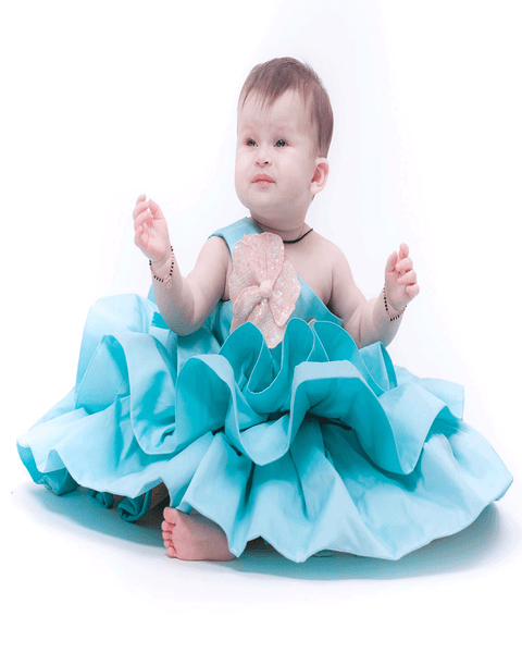 Pre-Order: Sea Green Taffeta Frock