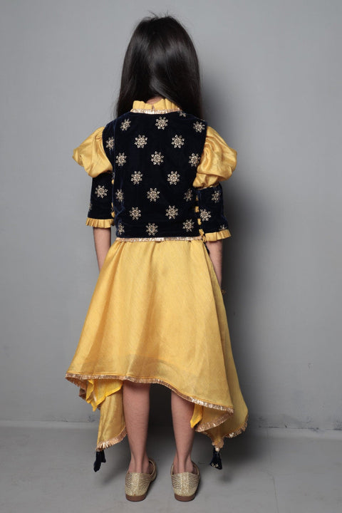 Pre-Order: Asymmetric Dress With Velvet Sequin Jacket