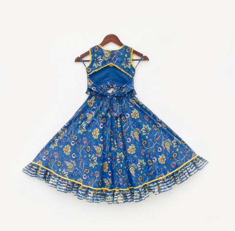 Pre Order:  Blue Print Lehenga Choli