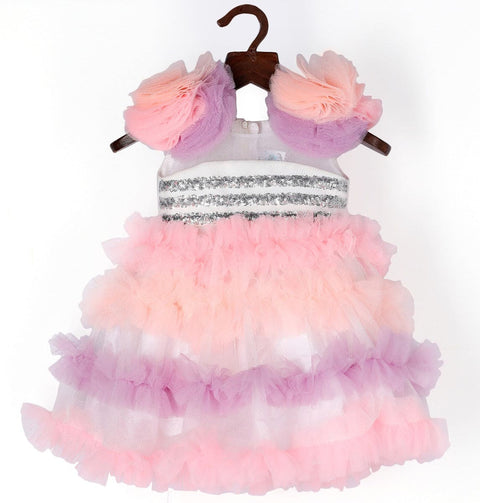 Pre-Order: Unicorn frilly Multicolour Dress