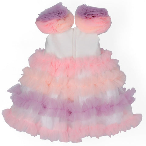 Pre-Order: Unicorn frilly Multicolour Dress