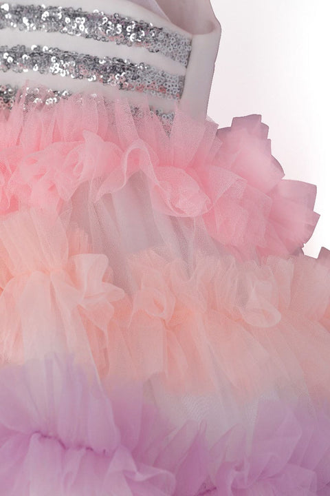 Pre-Order: Unicorn frilly Multicolour Dress