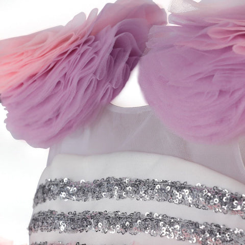Pre-Order: Unicorn frilly Multicolour Dress
