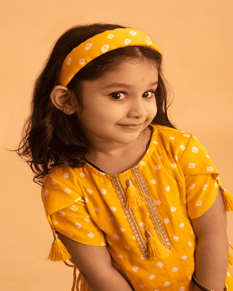 Pre-Order: Idika Bandhani Set in Yellow