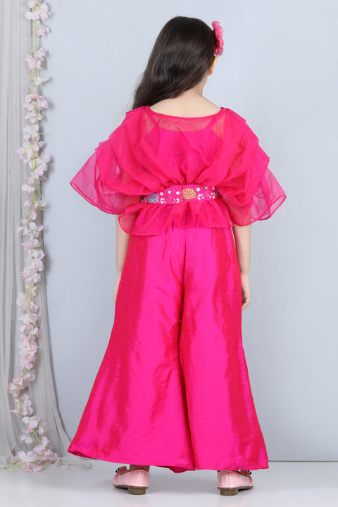 Pre-Order: Organza Pleated Top with Silk Embroidered Pants