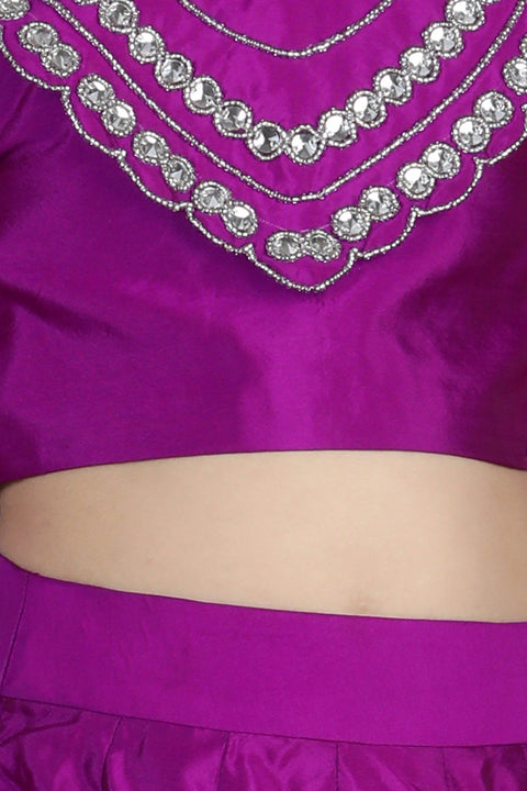 Pre-Order: Stone work Silk Lehenga