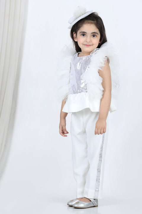 Pre-Order: Peplum Top with Pants with Sequence detailing