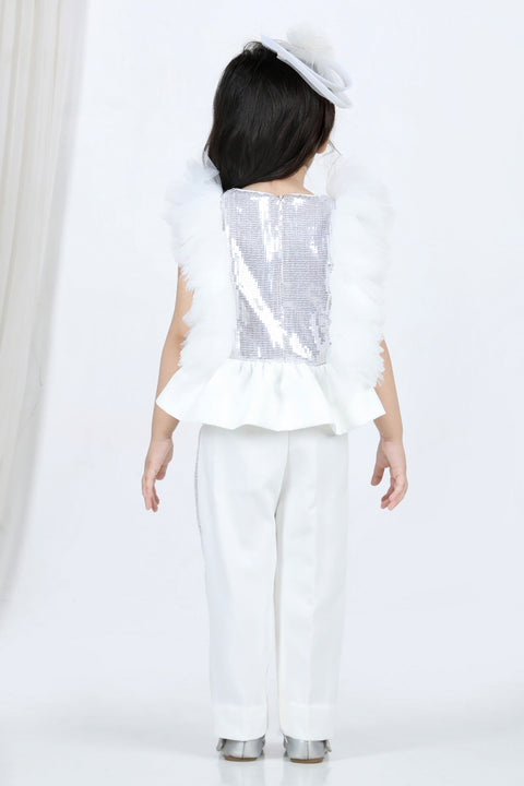 Pre-Order: Peplum Top with Pants with Sequence detailing