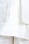 Pre-Order: Silk Kurta with Thread Embroidery with sleeveless Jacket
