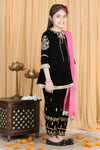 Pre-Order: Velvet Suit with Zari Embroidery on Top and Bottom