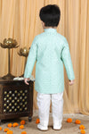 Pre-Order: Silk Kurta with Thread Embroidery Sherwani
