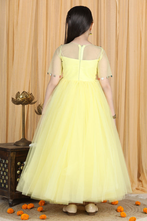 Pre-Order: Anarkali with Hand Embroidery and Net Flare