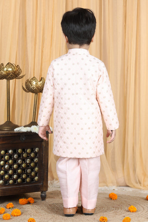 Pre-Order: Silk Kurta with Thread Embroidery Sherwani