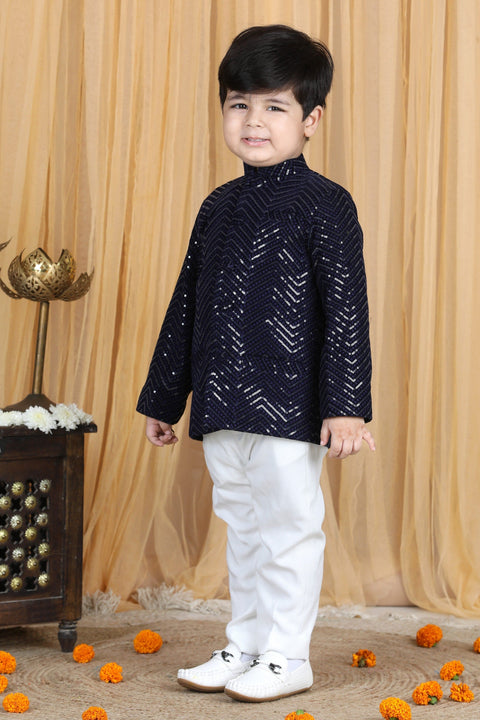 Pre-Order: Velvet Thread Embroidery Coat with Pants