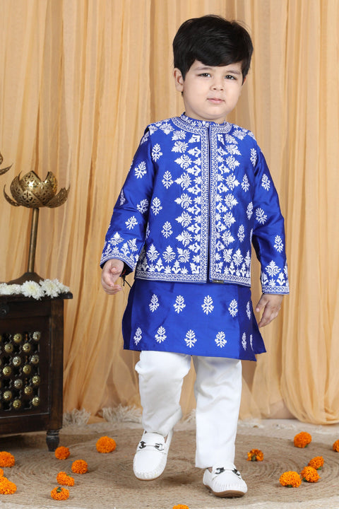 Pre-Order: Kurta with Embellished Jacket and Pant