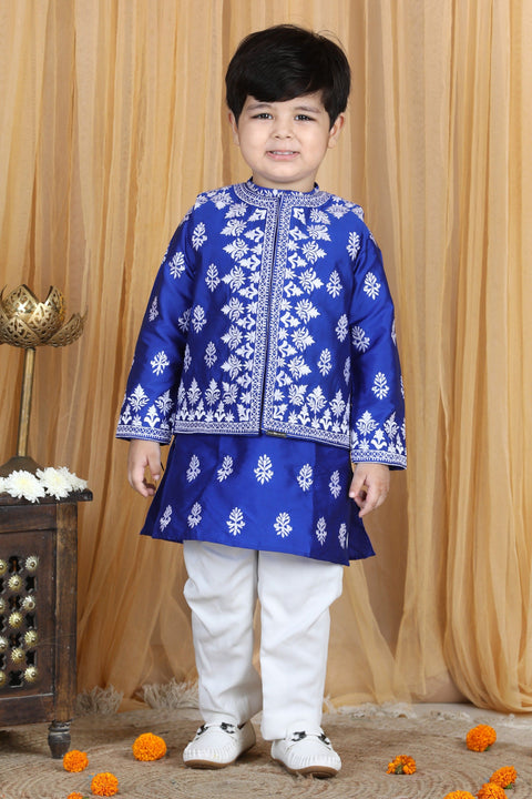 Pre-Order: Kurta with Embellished Jacket and Pant