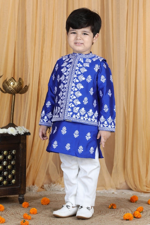 Pre-Order: Kurta with Embellished Jacket and Pant