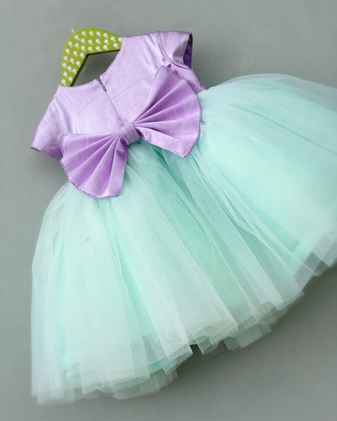 Pre-Order: Sea Green Flared Dress with Cutdana Work