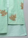 Pre-Order: Pastel Green Embroidered layered Kurta with Pyjama
