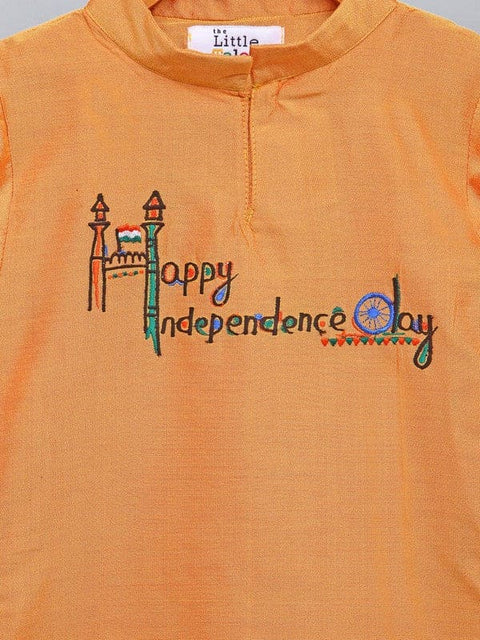 Pre-Order: Happy Independence Day Embroidered Kurta Pyjama set