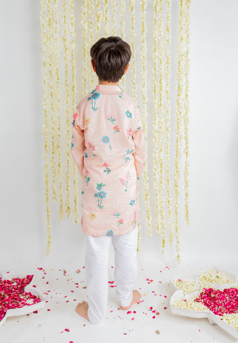 Pre-Order: Floral Printed Kurta Pajama Set